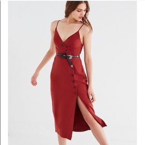 Linen button down dress